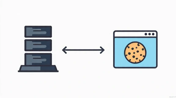 Icona che rappresenta un server e un browser, simboleggiando i cookie di prima parte