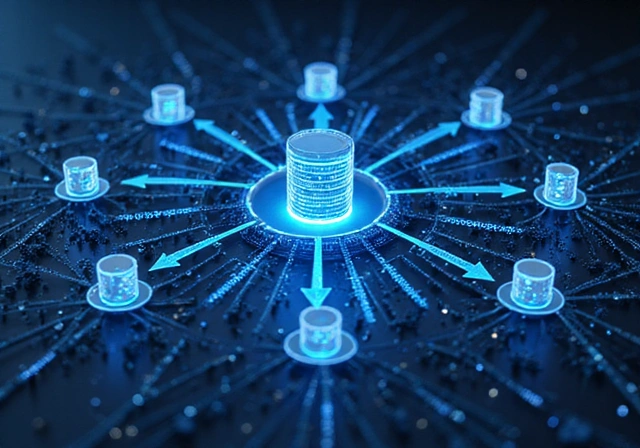 Illustrazione di frecce che indicano la direzione del flusso di dati tra server e servizi, con un focus sulla sicurezza